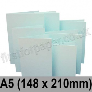 Rapid Colour Card, Pre-creased, Single Fold Cards, 230gsm, 148 x 210mm (A5), Ice Blue