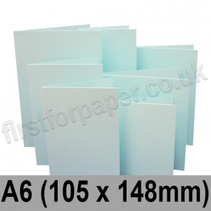 Rapid Colour Card, Pre-creased, Single Fold Cards, 230gsm, 105 x 148mm (A6), Ice Blue
