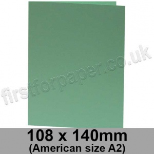 Rapid Colour Card, Pre-creased, Single Fold Cards, 240gsm, 108 x 140mm (American A2), Lark Green