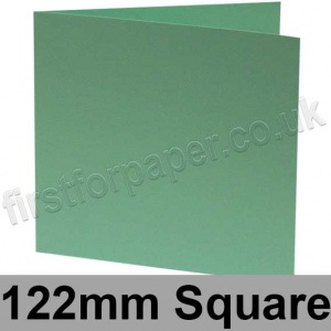 Rapid Colour Card, Pre-creased, Single Fold Cards, 240gsm, 122mm Square, Lark Green