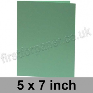 Rapid Colour Card, Pre-creased, Single Fold Cards, 240gsm, 127 x 178mm (5 x 7 inch), Lark Green