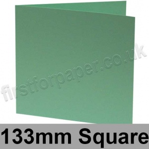 Rapid Colour Card, Pre-creased, Single Fold Cards, 240gsm, 133mm Square, Lark Green