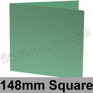 Rapid Colour Card, Pre-creased, Single Fold Cards, 240gsm, 148mm Square, Lark Green