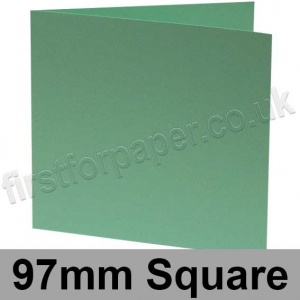 Rapid Colour Card, Pre-creased, Single Fold Cards, 240gsm, 97mm Square, Lark Green