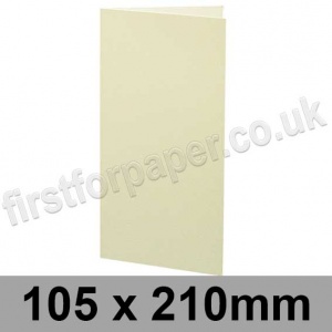 Rapid Colour, Pre-creased, Single Fold Cards, 240gsm, 105 x 210mm, Magnolia Cream
