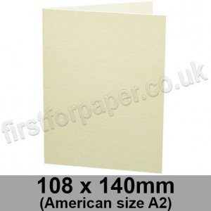 Rapid Colour, Pre-creased, Single Fold Cards, 240gsm, 108 x 140mm (American A2), Magnolia Cream