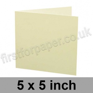 Rapid Colour, Pre-creased, Single Fold Cards, 240gsm, 127mm (5 inch) Square, Magnolia Cream