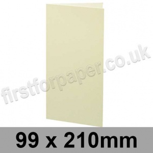 Rapid Colour, Pre-creased, Single Fold Cards, 240gsm, 99 x 210mm, Magnolia Cream