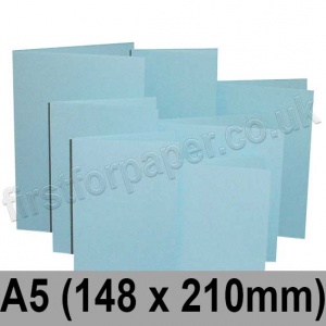 Rapid Colour Card, Pre-creased, Single Fold Cards, 225gsm, 148 x 210mm (A5), Merlin Blue
