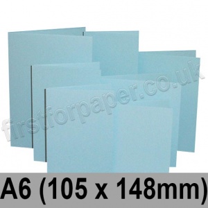 Rapid Colour Card, Pre-creased, Single Fold Cards, 225gsm, 105 x 148mm (A6), Merlin Blue