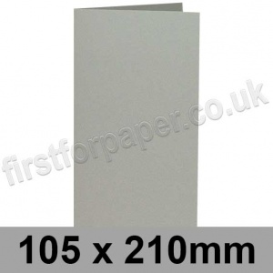 Rapid Colour Card, Pre-creased, Single Fold Cards, 240gsm, 105 x 210mm, Misty Grey