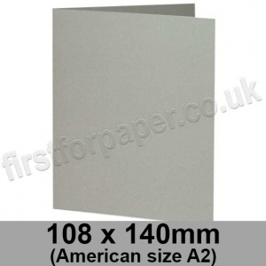 Rapid Colour Card, Pre-creased, Single Fold Cards, 240gsm, 108 x 140mm (American A2), Misty Grey