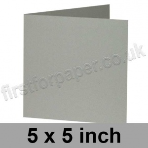Rapid Colour Card, Pre-creased, Single Fold Cards, 240gsm, 127 x 127mm (5 x 5 inch), Misty Grey