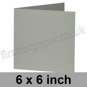 Rapid Colour Card, Pre-creased, Single Fold Cards, 240gsm, 152 x 152mm (6 x 6 inch) Square, Misty Grey