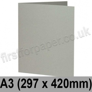 Rapid Colour Card, Pre-creased, Single Fold Cards, 240gsm, 297 x 420mm (A3), Misty Grey