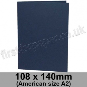 Rapid Colour Card, Pre-creased, Single Fold Cards, 240gsm, 108 x 140mm (American A2), Navy Blue