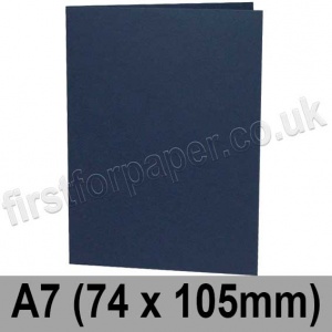 Rapid Colour Card, Pre-creased, Single Fold Cards, 240gsm, 74 x 105mm (A7), Navy Blue