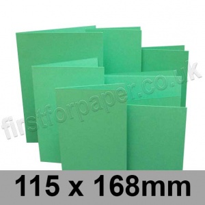 Rapid Colour Card, Pre-creased, Single Fold Cards, 225gsm, 115 x 168mm, Ocean Green