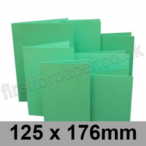 Rapid Colour Card, Pre-creased, Single Fold Cards, 225gsm, 125 x 176mm, Ocean Green