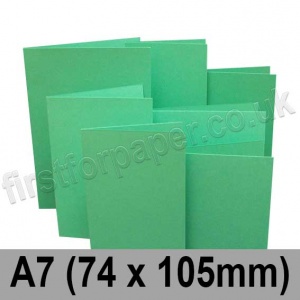 Rapid Colour Card, Pre-creased, Single Fold Cards, 225gsm, 74 x 105mm (A7), Ocean Green