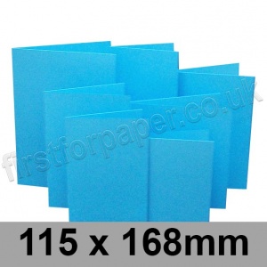 Rapid Colour Card, Pre-creased, Single Fold Cards, 225gsm, 115 x 168mm, Peacock Blue