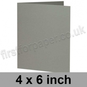 Rapid Colour Card, Pre-creased, Single Fold Cards, 240gsm, 102 x 152mm (4 x 6 inch), Pewter Grey