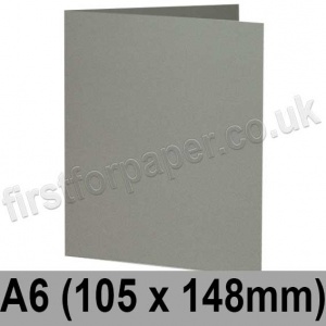 Rapid Colour Card, Pre-creased, Single Fold Cards, 240gsm, 105 x 148mm (A6), Pewter Grey