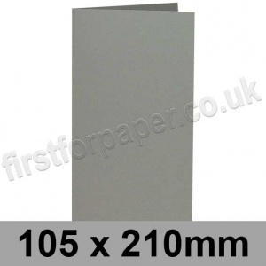 Rapid Colour Card, Pre-creased, Single Fold Cards, 240gsm, 105 x 210mm, Pewter Grey