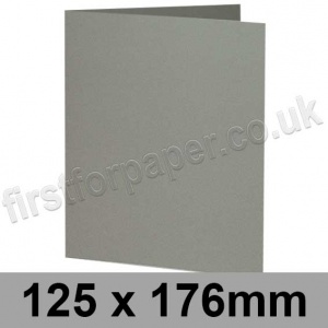 Rapid Colour Card, Pre-creased, Single Fold Cards, 240gsm, 125 x 176mm, Pewter Grey
