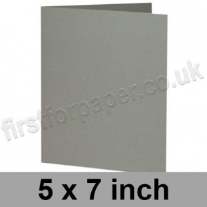 Rapid Colour Card, Pre-creased, Single Fold Cards, 240gsm, 127 x 178mm (5 x 7 inch), Pewter Grey
