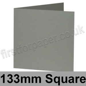 Rapid Colour Card, Pre-creased, Single Fold Cards, 240gsm, 133mm Square, Pewter Grey