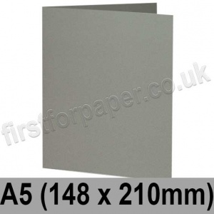Rapid Colour Card, Pre-creased, Single Fold Cards, 240gsm, 148 x 210mm (A5), Pewter Grey
