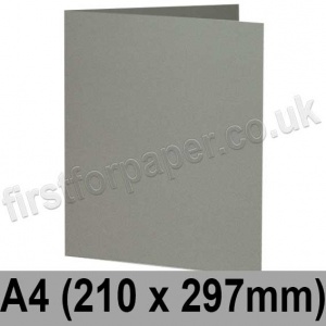 Rapid Colour Card, Pre-creased, Single Fold Cards, 240gsm, 210 x 297mm (A4), Pewter Grey
