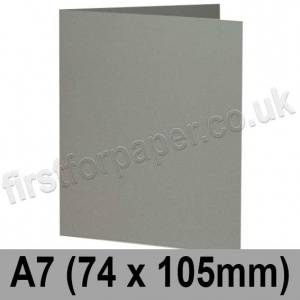 Rapid Colour Card, Pre-creased, Single Fold Cards, 240gsm, 74 x 105mm (A7), Pewter Grey