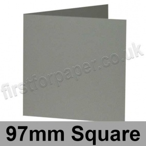 Rapid Colour Card, Pre-creased, Single Fold Cards, 240gsm, 97mm Square, Pewter Grey
