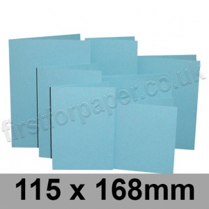 Rapid Colour Card, Pre-creased, Single Fold Cards, 225gsm, 115 x 168mm, Sky Blue