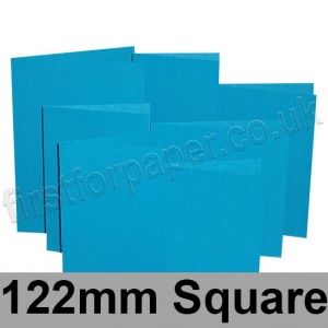 Rapid Colour Card, Pre-creased, Single Fold Cards, 225gsm, 122mm Square, Rich Blue