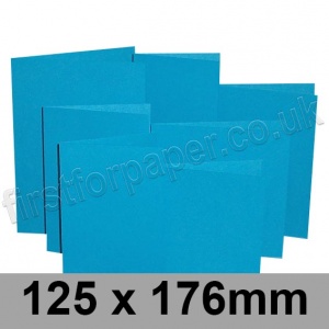 Rapid Colour Card, Pre-creased, Single Fold Cards, 225gsm, 125 x 176mm, Rich Blue