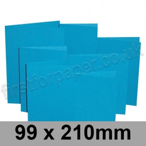 Rapid Colour Card, Pre-creased, Single Fold Cards, 225gsm, 99 x 210mm, Rich Blue