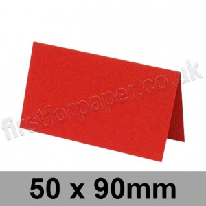 Rapid Colour Card, Pre-creased, Place Cards, 225gsm, 50 x 90mm, Rouge Red