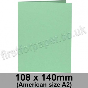 Rapid Colour, Pre-creased, Single Fold Cards, 240gsm, 108 x 140mm (American A2), Tea Green
