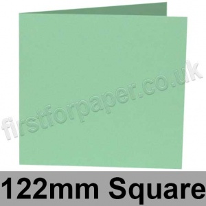 Rapid Colour, Pre-creased, Single Fold Cards, 240gsm, 122mm Square, Tea Green