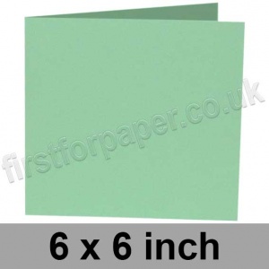 Rapid Colour, Pre-creased, Single Fold Cards, 240gsm, 152mm (6 inch) Square, Tea Grren
