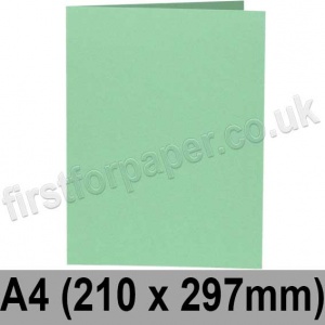 Rapid Colour, Pre-creased, Single Fold Cards, 240gsm, 210 x 297mm (A4), Tea Green