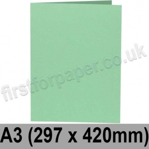 Rapid Colour, Pre-creased, Single Fold Cards, 240gsm, 297 x 420mm (A3), Tea Green