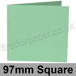 Rapid Colour, Pre-creased, Single Fold Cards, 240gsm, 97mm Square, Tea Green