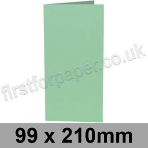 Rapid Colour, Pre-creased, Single Fold Cards, 240gsm, 99 x 210mm, Tea Green