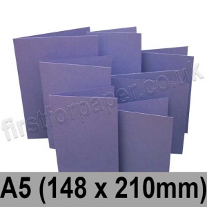 Rapid Colour Card, Pre-creased, Single Fold Cards, 225gsm, 148 x 210mm (A5), Violet