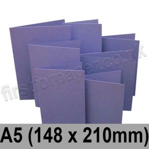 Rapid Colour Card, Pre-creased, Single Fold Cards, 225gsm, 148 x 210mm (A5), Violet