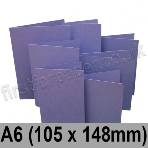 Rapid Colour Card, Pre-creased, Single Fold Cards, 225gsm, 105 x 148mm (A6), Violet